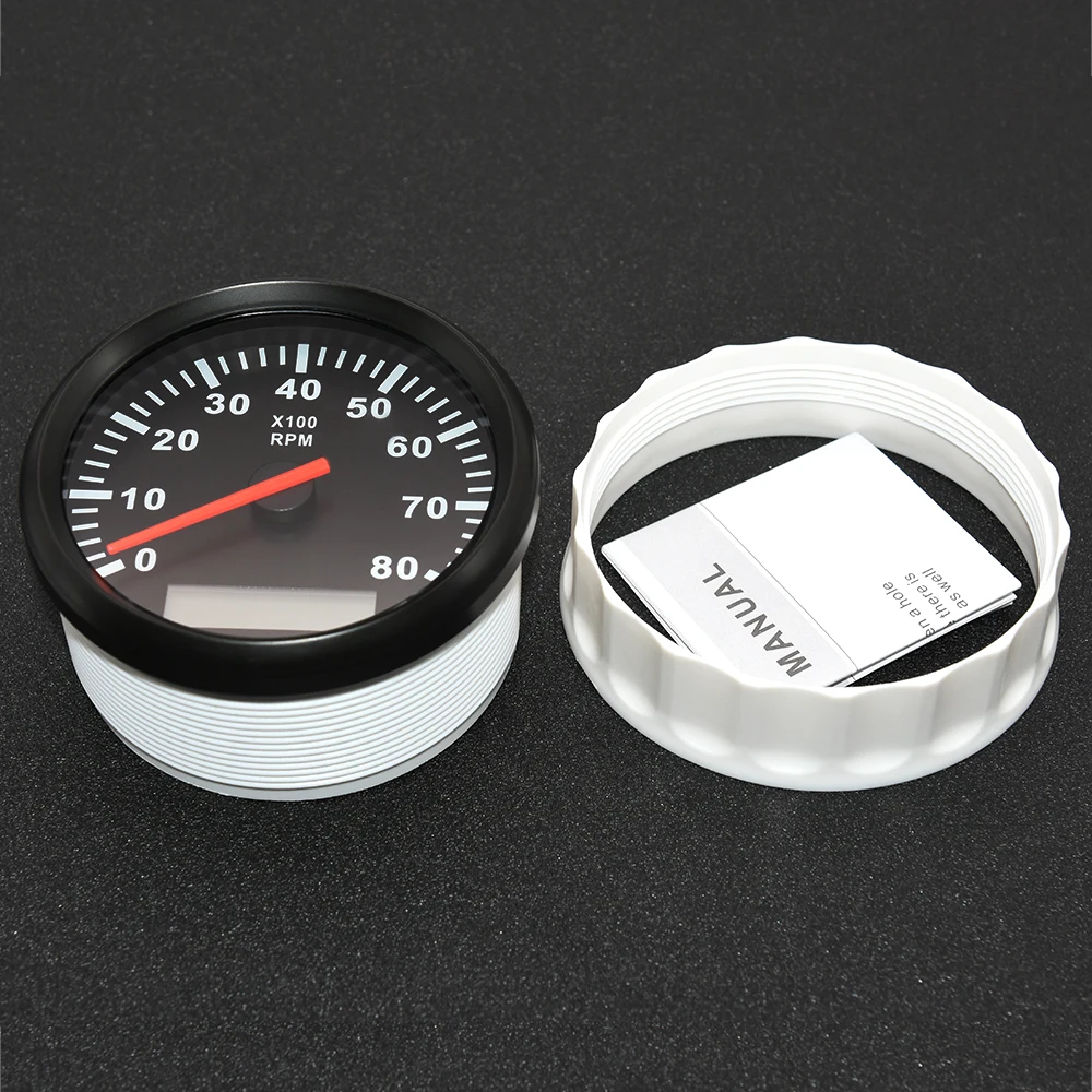 85MM Tacho Meter Gauge Universal Marine Car Tachometer 4000 RPM Digital LED Gauge with Red Backlight For Truck Boat Customized
