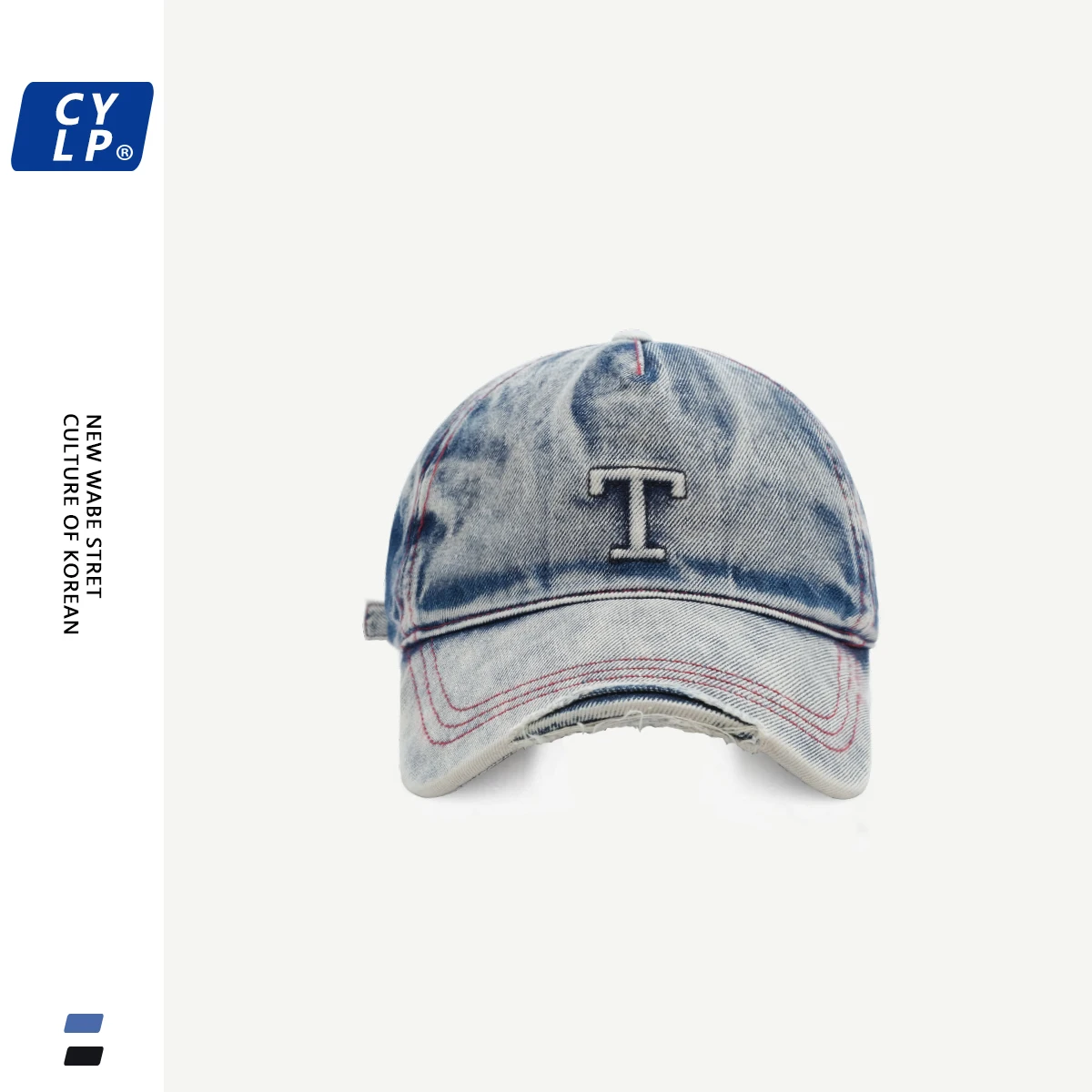 Gorra de béisbol vaquera lavada para hombres y mujeres, gorra con visera del alfabeto, estilo coreano, Hip Hop