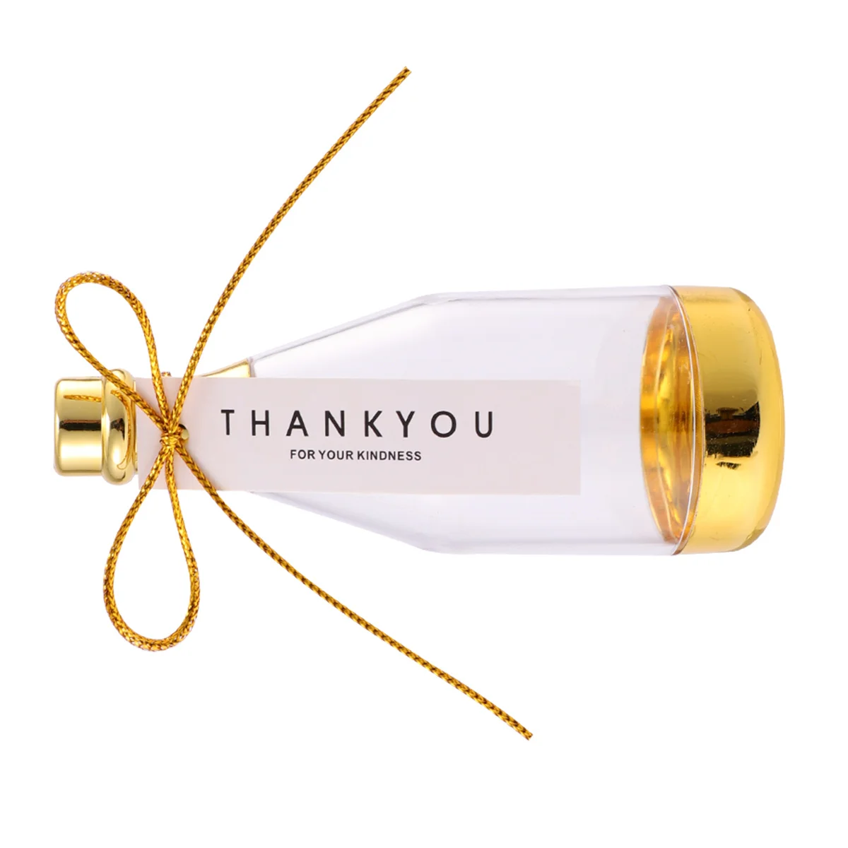 

6pcs Candy Box Plastic Golden Small Jar For Party Wedding Birthday Storage Decorative Mini Bottle Drift Container