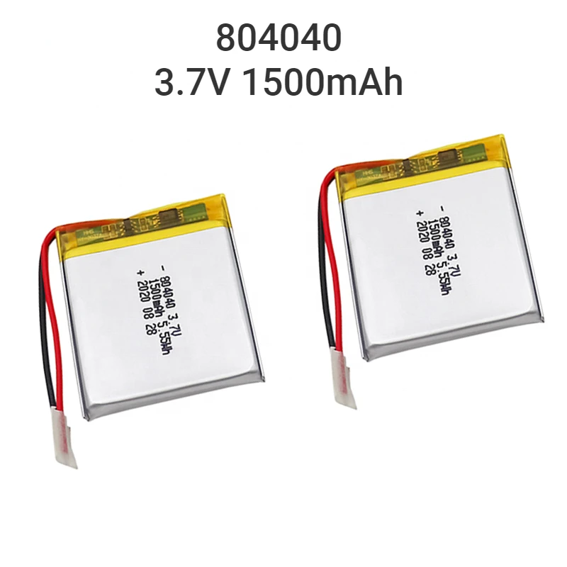 1-10 PCS 804040 3.7V 1500m Lithium Polymer LiPo Rechargeable Battery for Mp3 GPS PSP DVD Mobile Phone Video Game PAD E-books