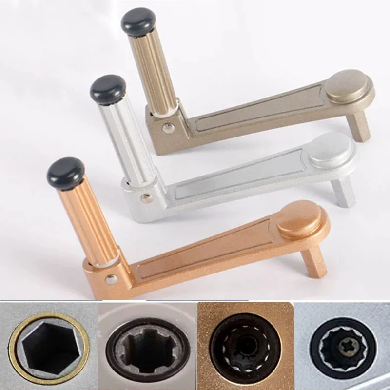 1PCS Hexagonal Manual Drying Rack Handle Four Tooth Balcony Hand Crank Hardware Accessories For Home Laundry
