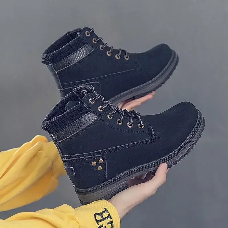 

Outdoor Snow Boot for Woman Hard Wearing Non-slip Casual Woman Boots Solid Color Lace-up Women Boot Winter Women Shoe 2024