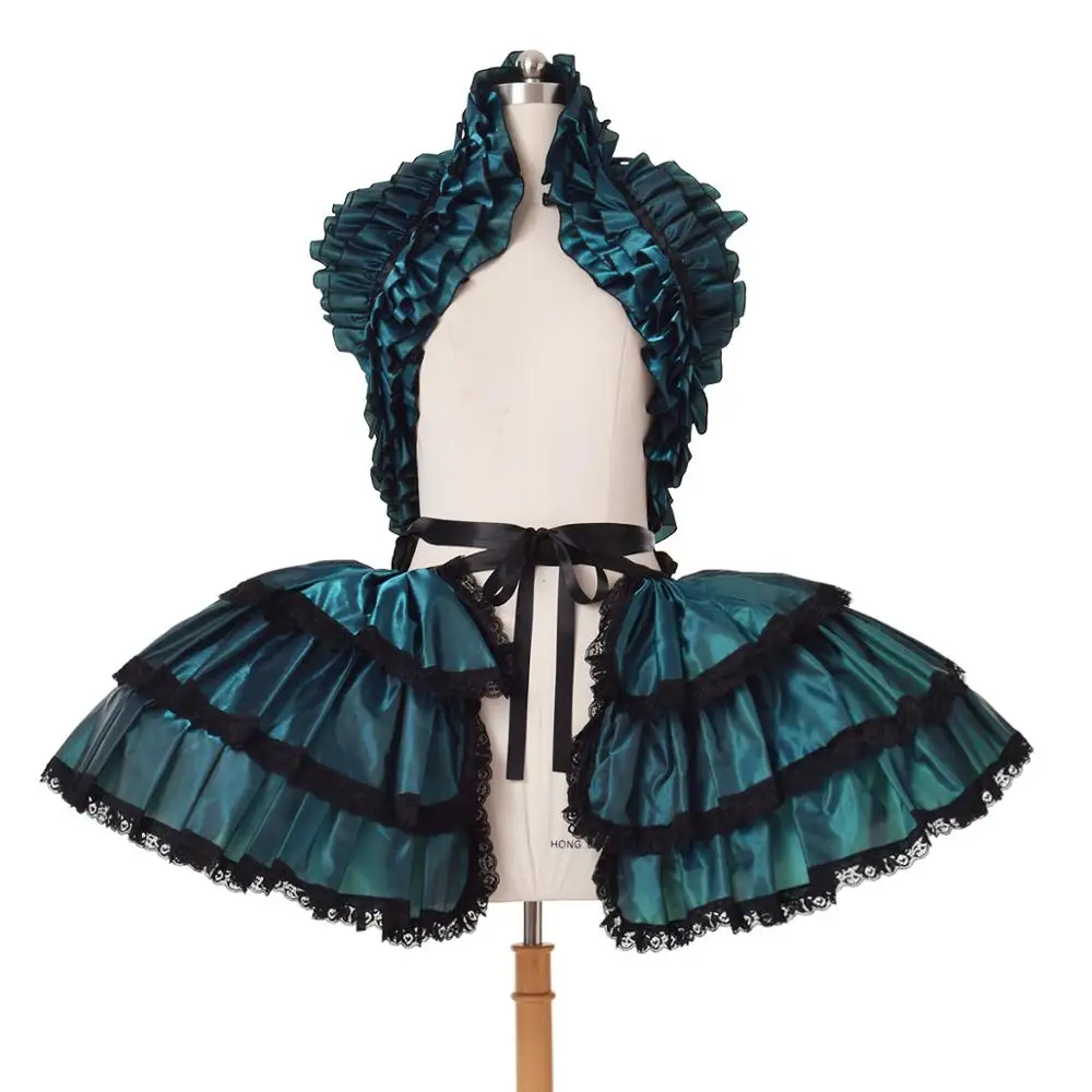 

Corset Crop Bustle Dress Women Carnival Club Party Ruffles Costumes
