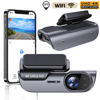 4K Car Dash Camera with GPS Wi-Fi Dash Cam UHD Recording Video Recorder 24H Parking Monitor Driving Vehicle Cam Night Vision
