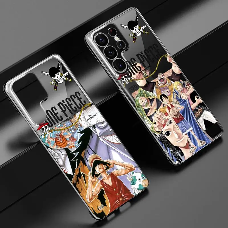 phone case for Samsung Galaxy S24 s23 Ultra FE cases s20 s21plus s22 borderless cooling clear funda Anime P-Pieces Luffies Zoros