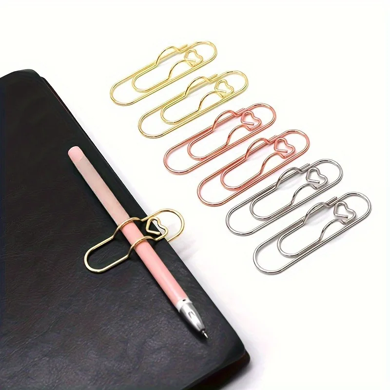 Heart Cloud Shaped Metal Paper Clips Cute Decorative Bookmark Office School Journal Stationery