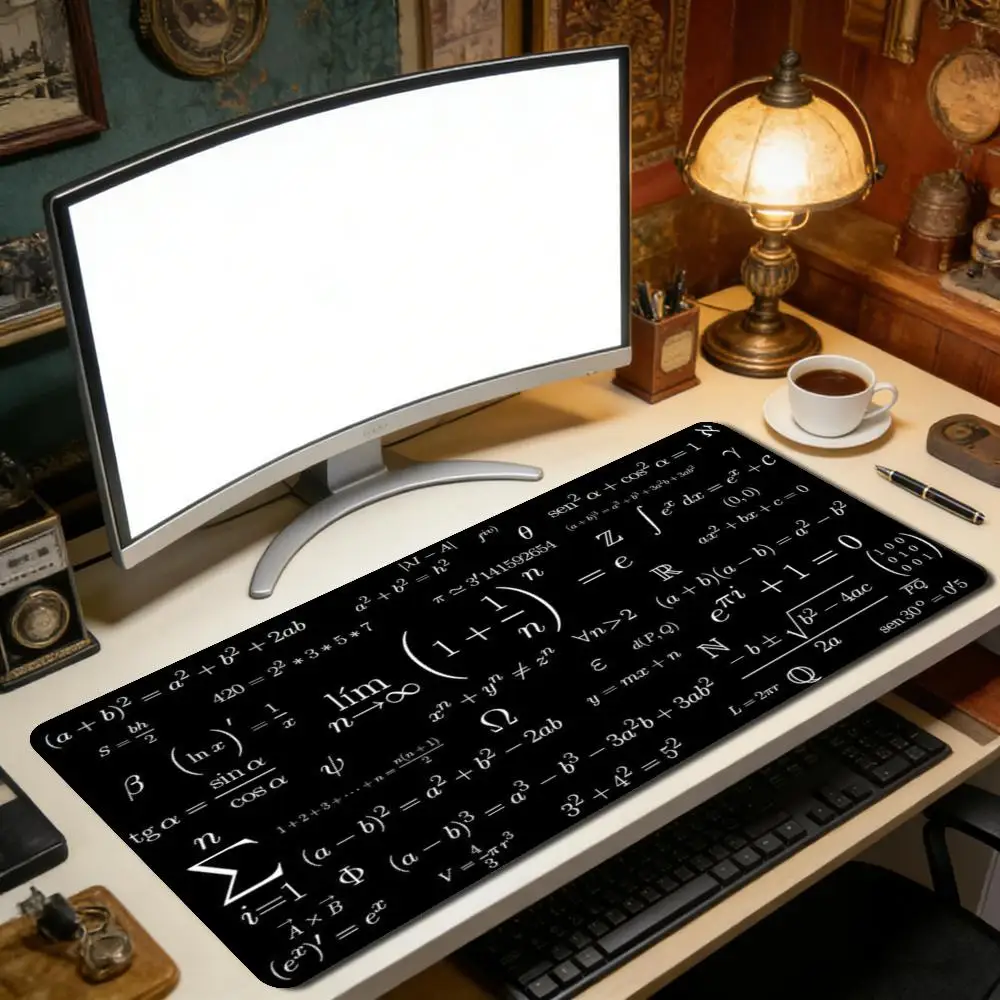 Gaming Mouse Pad Large Physics Science Formula Blackboard Non-Slip Rubber Base Keyboard Desk Mat for Gamer Extended Mousepad