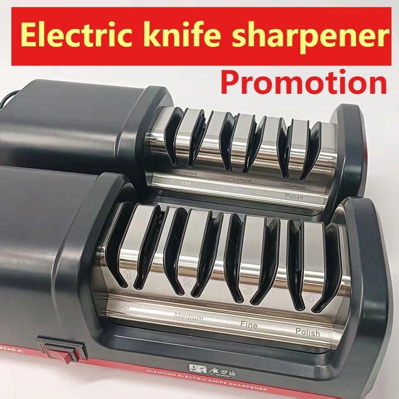 

4 Stage Electric Knife Sharpener 20-Degree Grinding Edge Knife Sharpener for Kitchen Knives with Sharpening