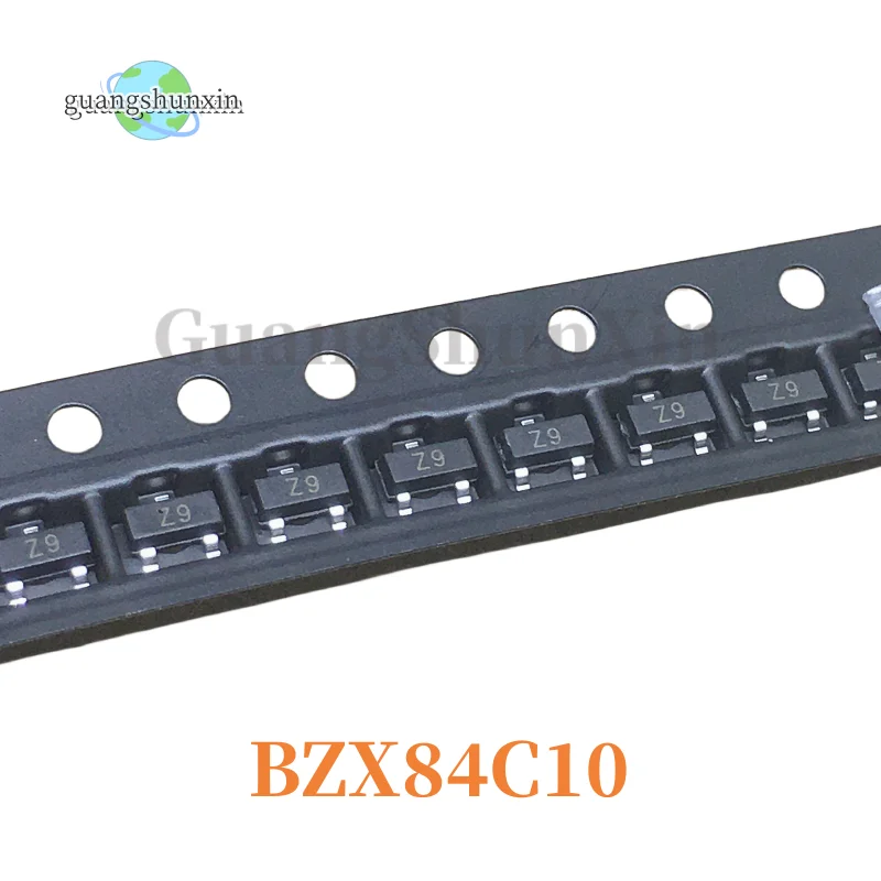 50PCS BZX84C16 BZX84C20 BZX84C15 BZX84C12 BZX84C10 BZX84C6V8 BZX84C8V2 BZX84C9V1 BZX84C7V5 BZX84C24 SOT-23 SMD Zener diode