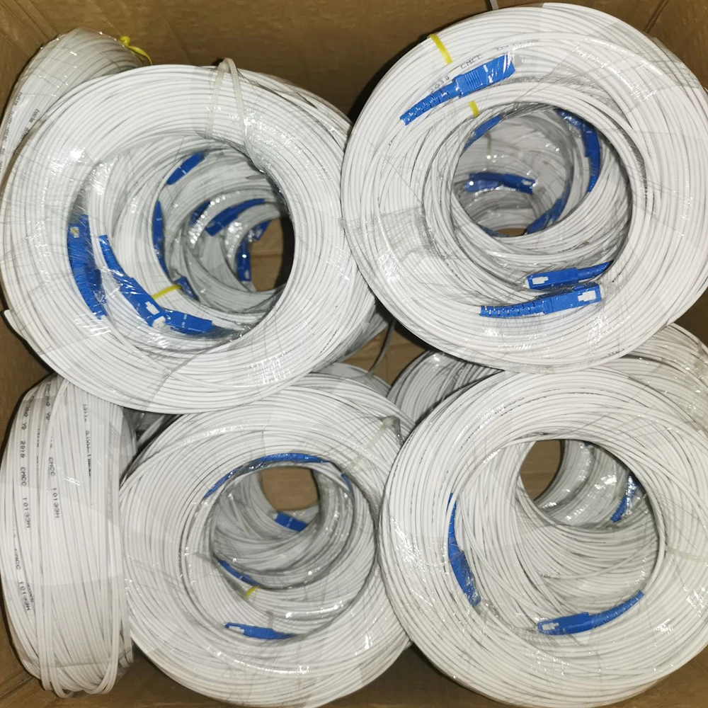 Prefabricated  Fiber Optic Cable, Fiber Optic Wire, Indoor Indoor Home Cable, Sheathed sc Head Fiber, 1 core GJXH Electric Wire