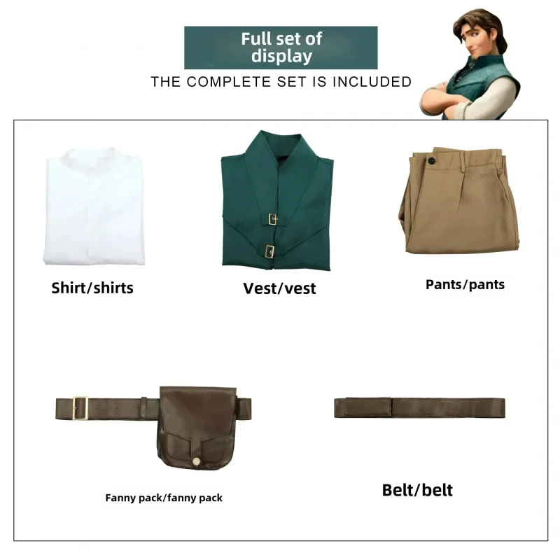 

A,5;g'8,p;1;Children's Flynn Ryder Rapunzel Enchanted, Lettuce Prince cosplay costume, Halloweenb;6'j,k.9;a