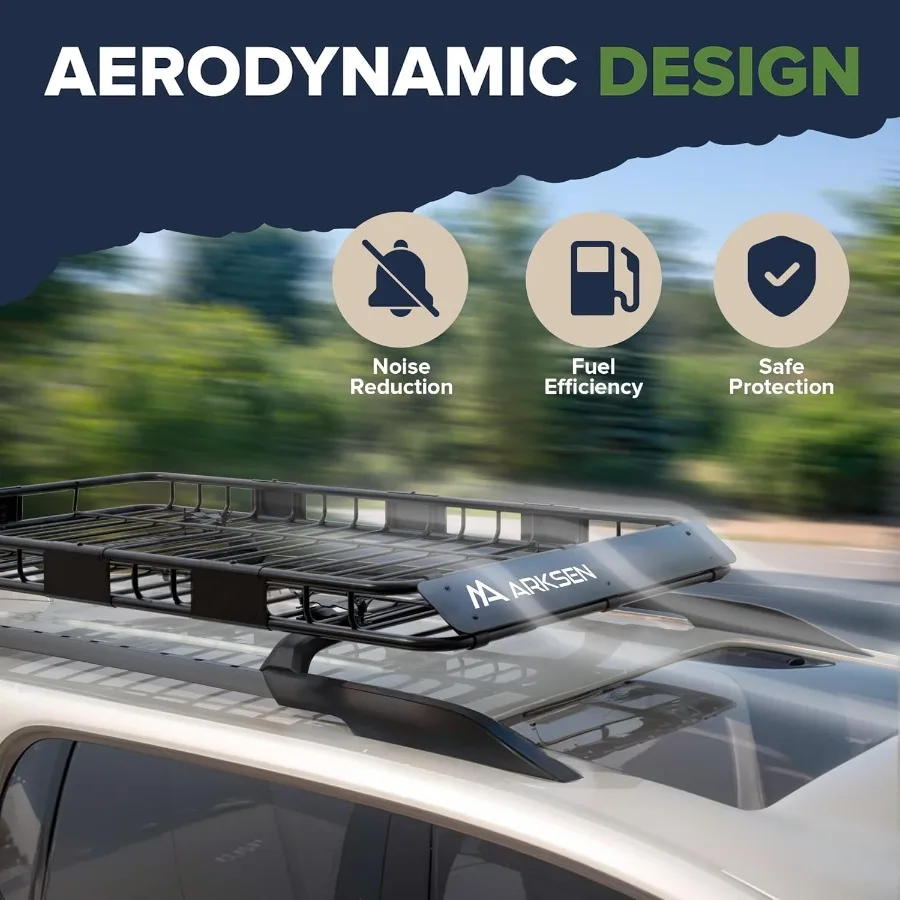 رف سقف عالمي مقاس 64 × 39 × 4 بوصة بسعة 150 رطل لسيارات الدفع الرباعي والشاحنات الصغيرة شديدة التحمل على السطح #2