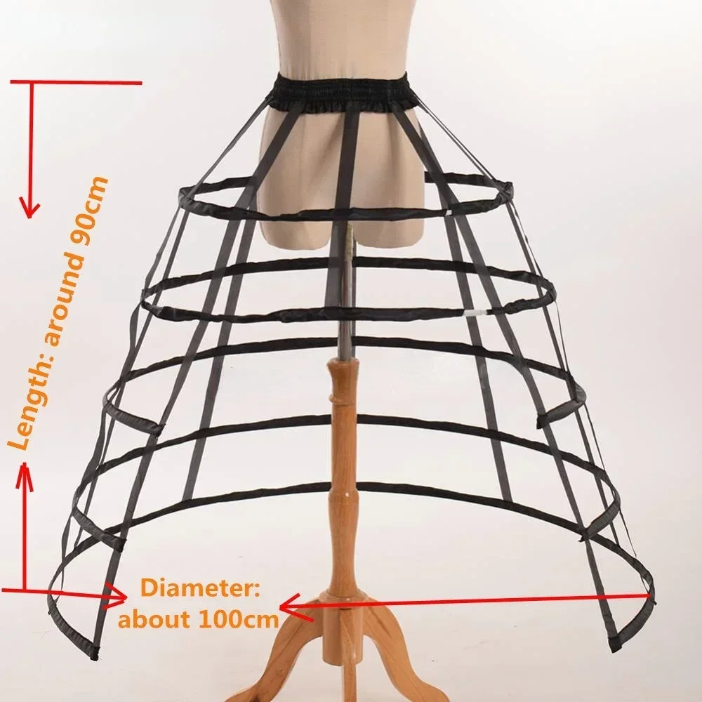 

Нижняя юбка с открытой передней частью и 5 обручами для бального платья, свадебные платья, пышные свадебные платья, аксессуары, кринолин