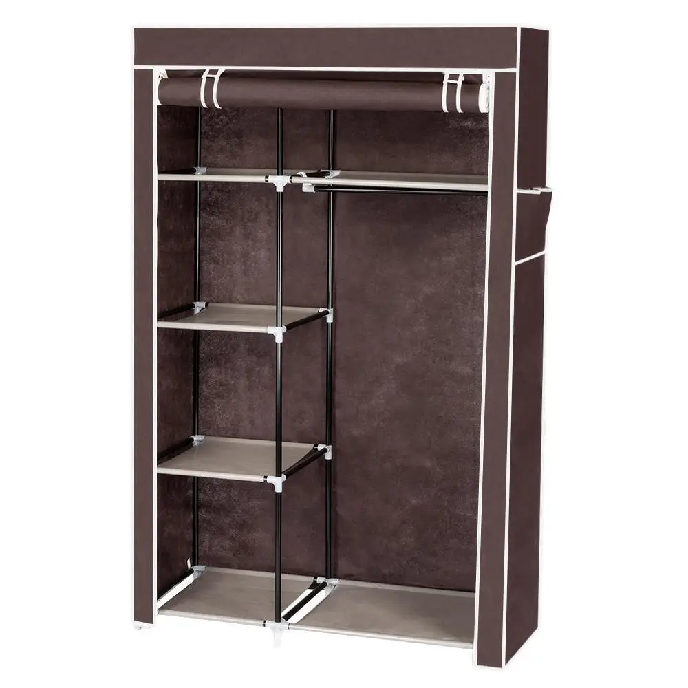 

63" Home Room Closet Organizer Wardrobe Garment Clothes Hangers Rack Shelves New