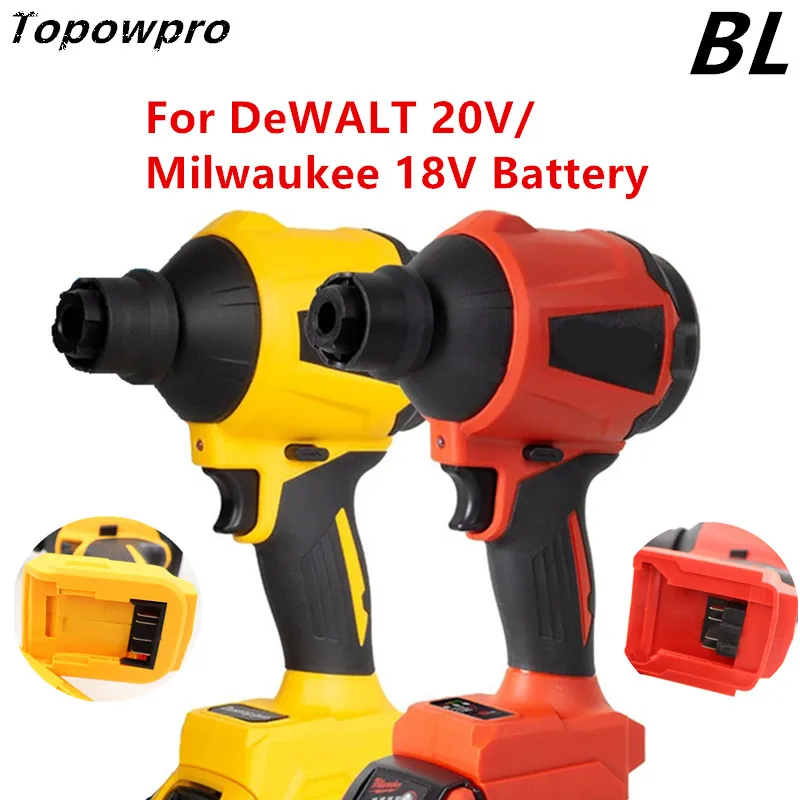 

For DeWALT 20V/Milwaukee 18V Battery Cordless Air Pump Air Duster Handheld Air Blower Cleanner With Nozzle Inflator Vacuum Tool