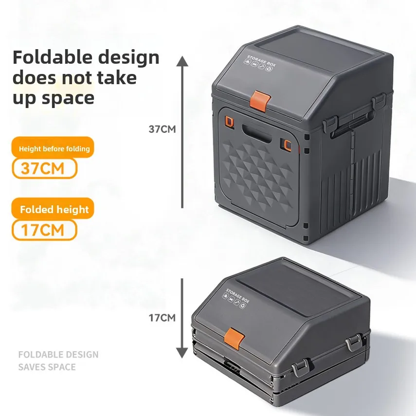 Car Trunk Storage Box, Suitable For Six-seater And Seven-seater Vehicles Foldable, Double-layer Side-opening, With Compartments