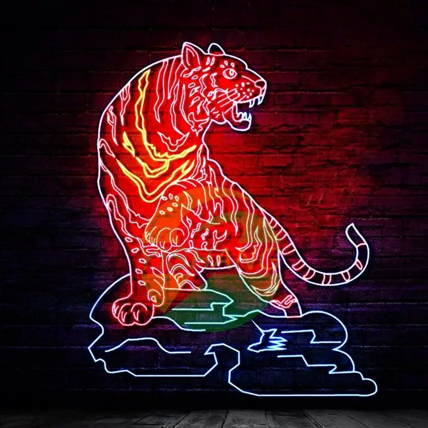 Tiger Neon Lights-Tattoo Parlor-Bar KTV-Customized Neon Lights-Anime Neon Lights-Activity Decoration-LED Logo-Room Decoration