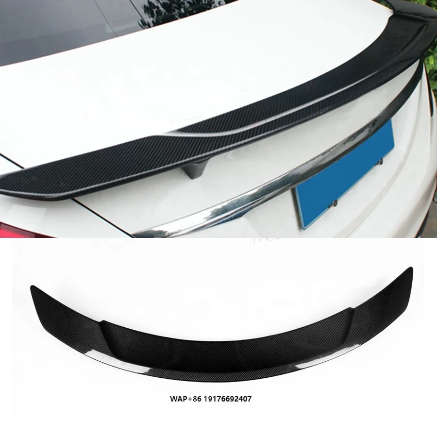 

RT Style Carbon Fiber Rear Spoiler forMercedes C Class W205 C63 4 Door Sedan 2015-2021 Rear Boot Trunk Lip Car Bodykit