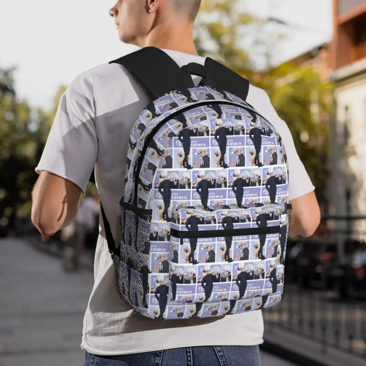 

Jujutsu Kaisen Gojo Satoru Student Backpack School Bag Hiking Travel Daypack for Boys Girls Fashion Bookbag Shoulder Bags