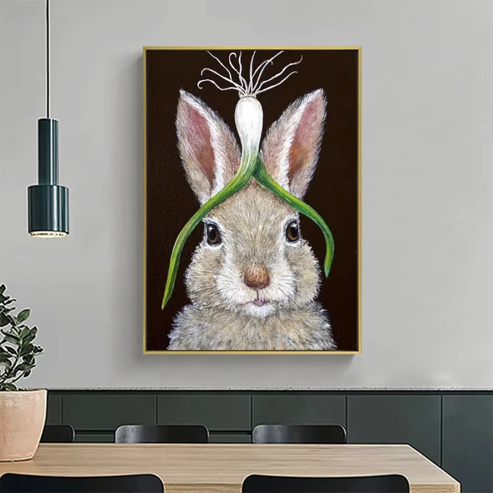 Abstract Rabbit Sheep Bird and deer Canvas Painting Animal Wall Art Pictures Poster Print Drawing For Living Room Home Decor