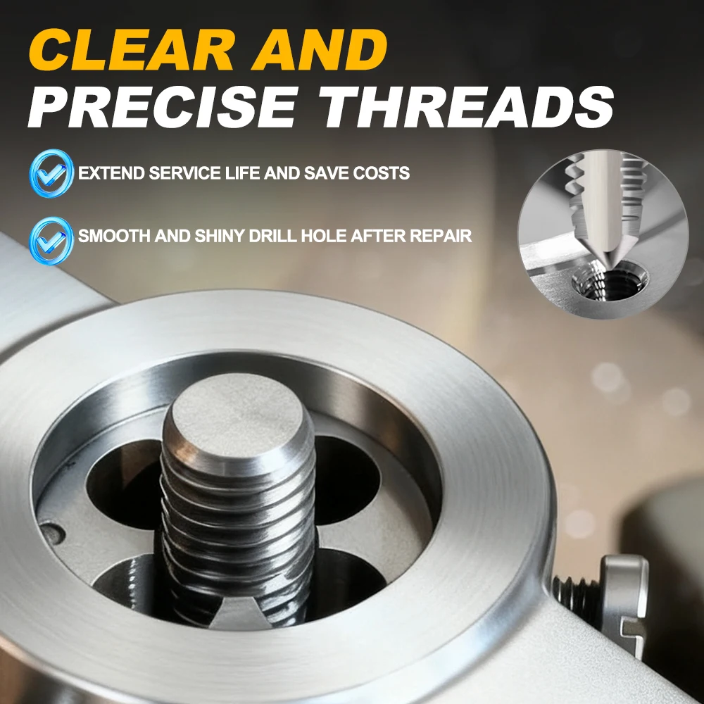 나사 탭 및 원형 다이 세트 HSS 나사 탭 BSW 5/32-32 3/16-24 1/4-20 5/16-18 1/2-12 5/8-11, 플러그 탭 수공구 2 개