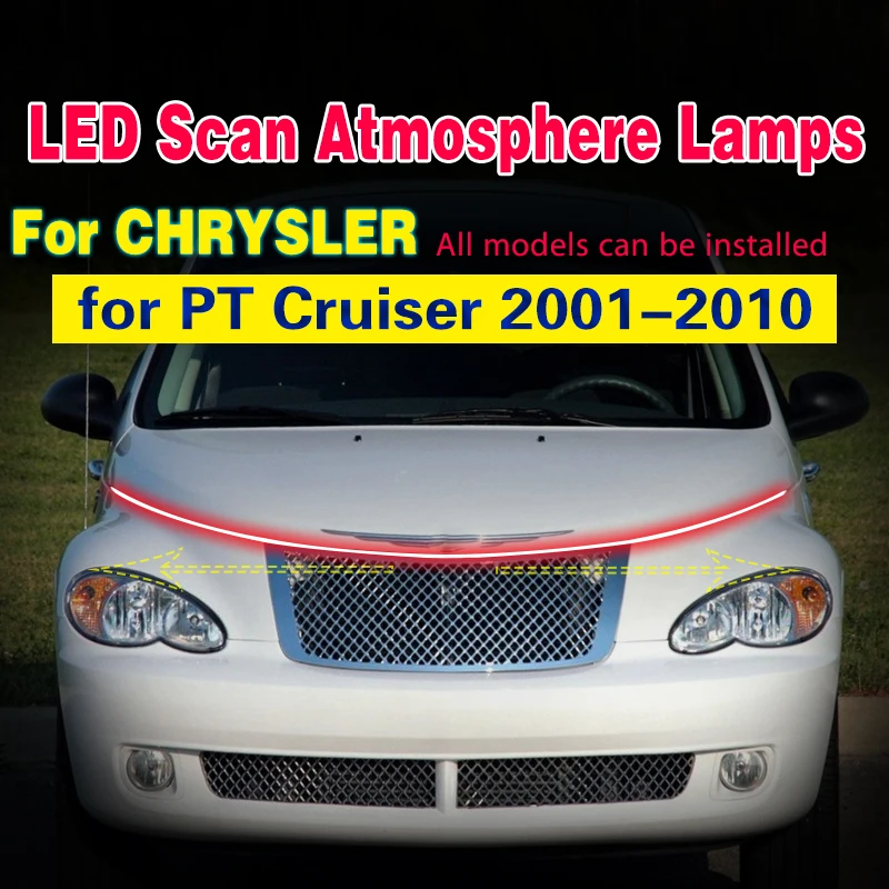 Car Flashing 1Pcs DRL For Chrysler PT Cruiser 2001~2010 LED Daytime Running Light Scan Starting Auto Decorative Atmosphere Lamps