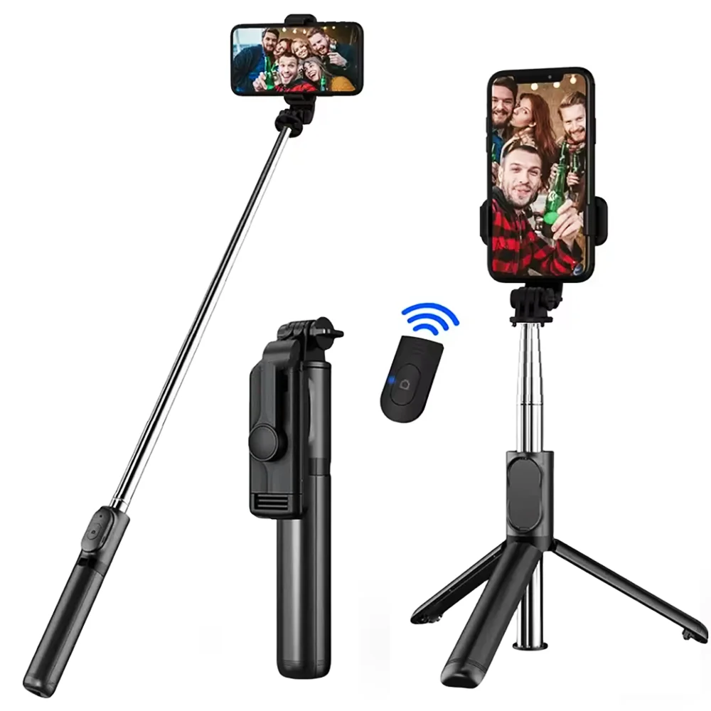 

BSLIUFANG Беспроводная Bluetooth-палка для селфи, штатив, монопод, подставка, держатель для телефона для путешествий на открытом воздухе 3 в 1