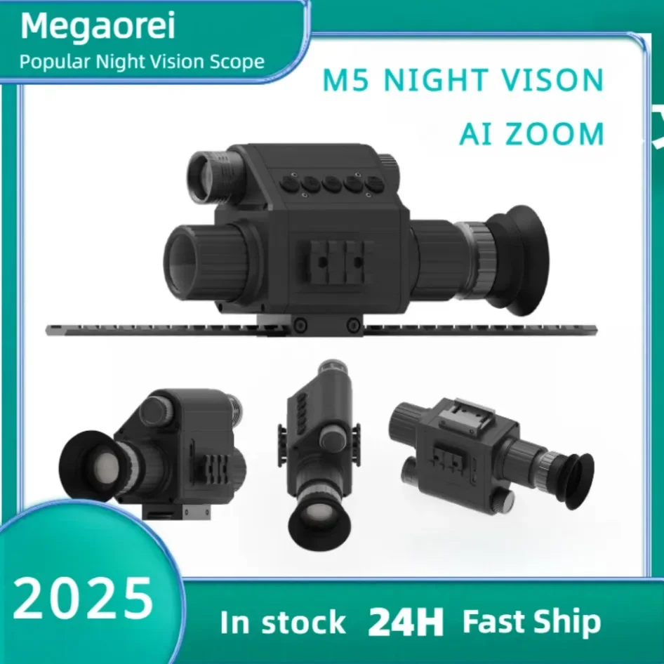 

NEW Night Vision Megaorei 2025 M5 HD 1080P Monocular Infrared Digital Night Vision Scope with 4x Zoom for Hunting Camping