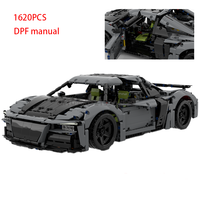 New DIY Racing Car Supercar R8 Quattro Model MOC 42156 C Building Blocks Kit Sports Vehicle Birthday Gift for Kids & Collectors