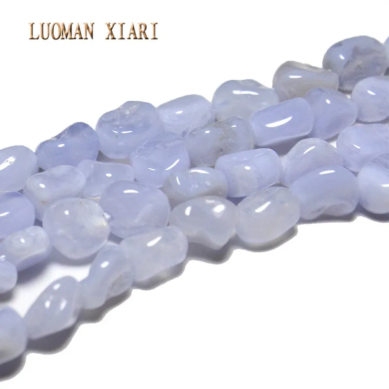 Wholesale Irregular  5-7 mm Natural Blue Lace Agat Purple  Stone Beads For Jewelry Making DIY Bracelet Necklace Strand 15\'\'