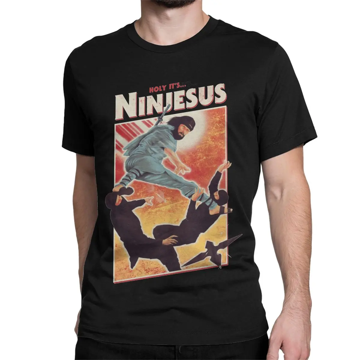 Jesus Ninja T-Shirt Men Women Fashion 100% Cotton Tee Shirt Crew Neck Short Sleeve T Shirt Summer Tops