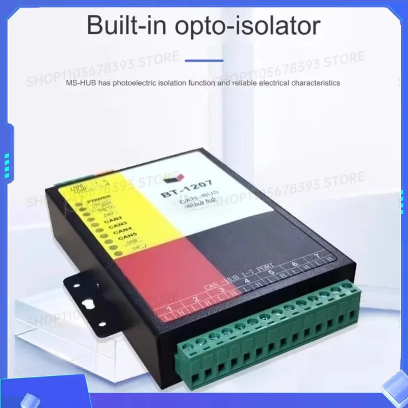 7-Port CAN bus hub expander 1 in 7 out CAN hub bridging isolation 500Kbps