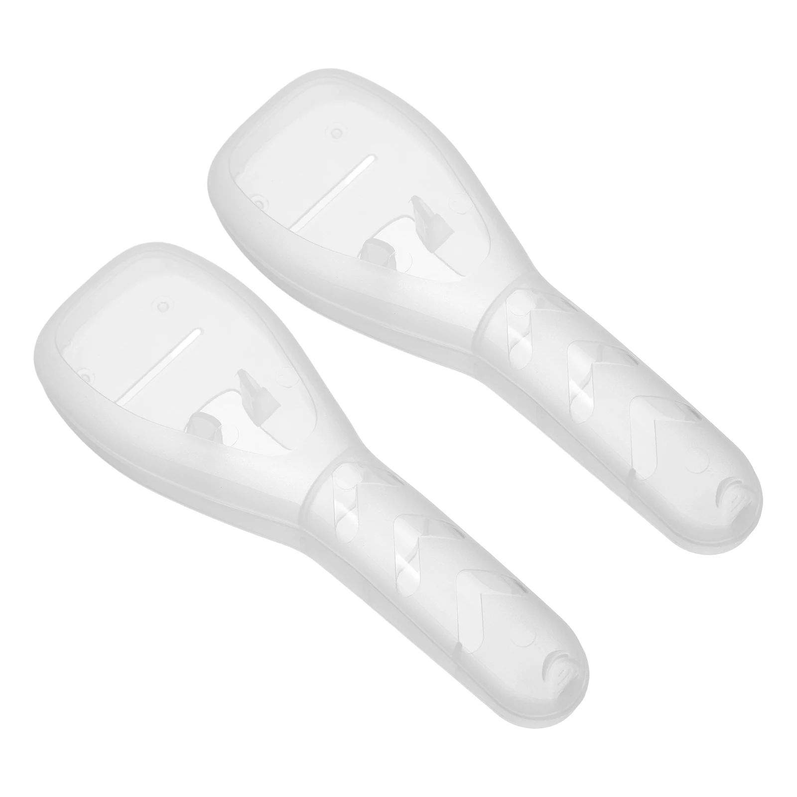 

2pcs Manual Storage Case Transparent Hair Shaving Box Women Travel Shaver Protective Holder Clear Plastic Organizer For Barber