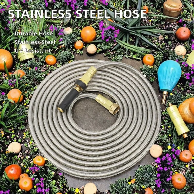 Factory Wear-Resistant Expandable Stainless Steel Anti-Uv Professional Installation Supports Garden Hose Reel