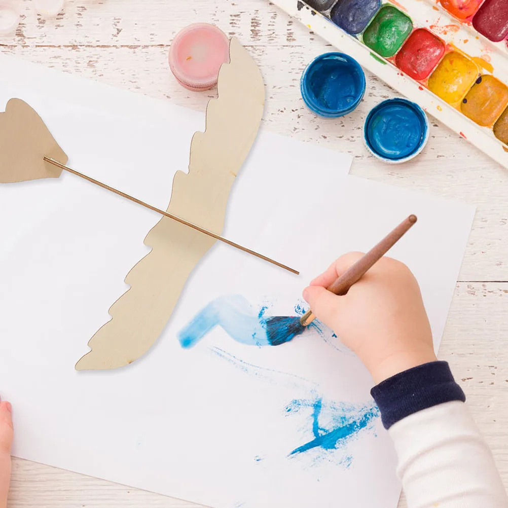 طقم نسر خشبي مصنوع يدويًا مادة طبيعية يمكنك صنعها بنفسك حرفة جرافيتي للأطفال لتنمية التنسيق بين الدماغ فطائر اللحم الممتعة #1