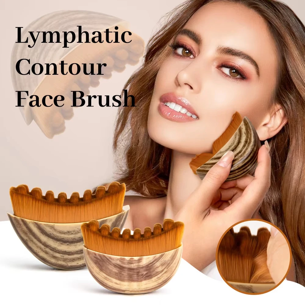 Lymphatische Kontur-Gesichtsbürste zur Lymphdrainage, Reduzierung von Schwellungen, Linderung von Müdigkeit, Gesichtsmassagegerät, Kinn- und Hautformungswerkzeug – Detail 2