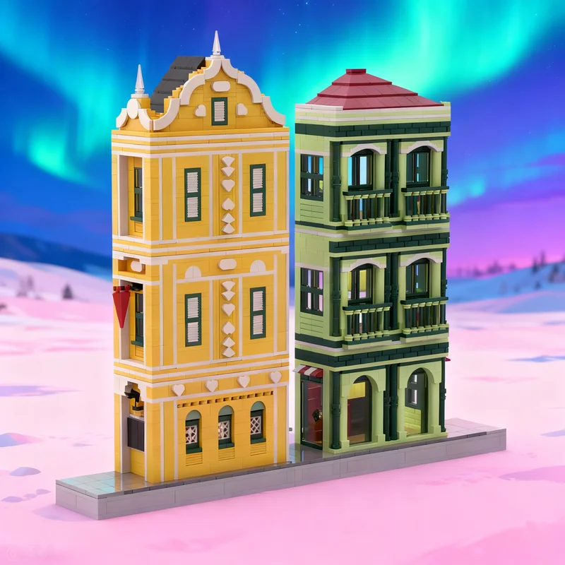 

2237pcs MOC Caribbean Bank Back Icons Model Building Blocks Toy Gift Creative Display Collectible Desk Premium Adult Kids Home