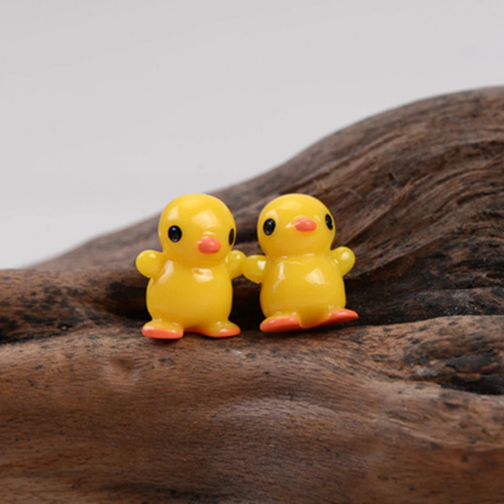 

Mini Small Yellow Duck Home Decor Farm Model Craft Figurines Fairy Garden Ornaments Miniatures Micro Landscape