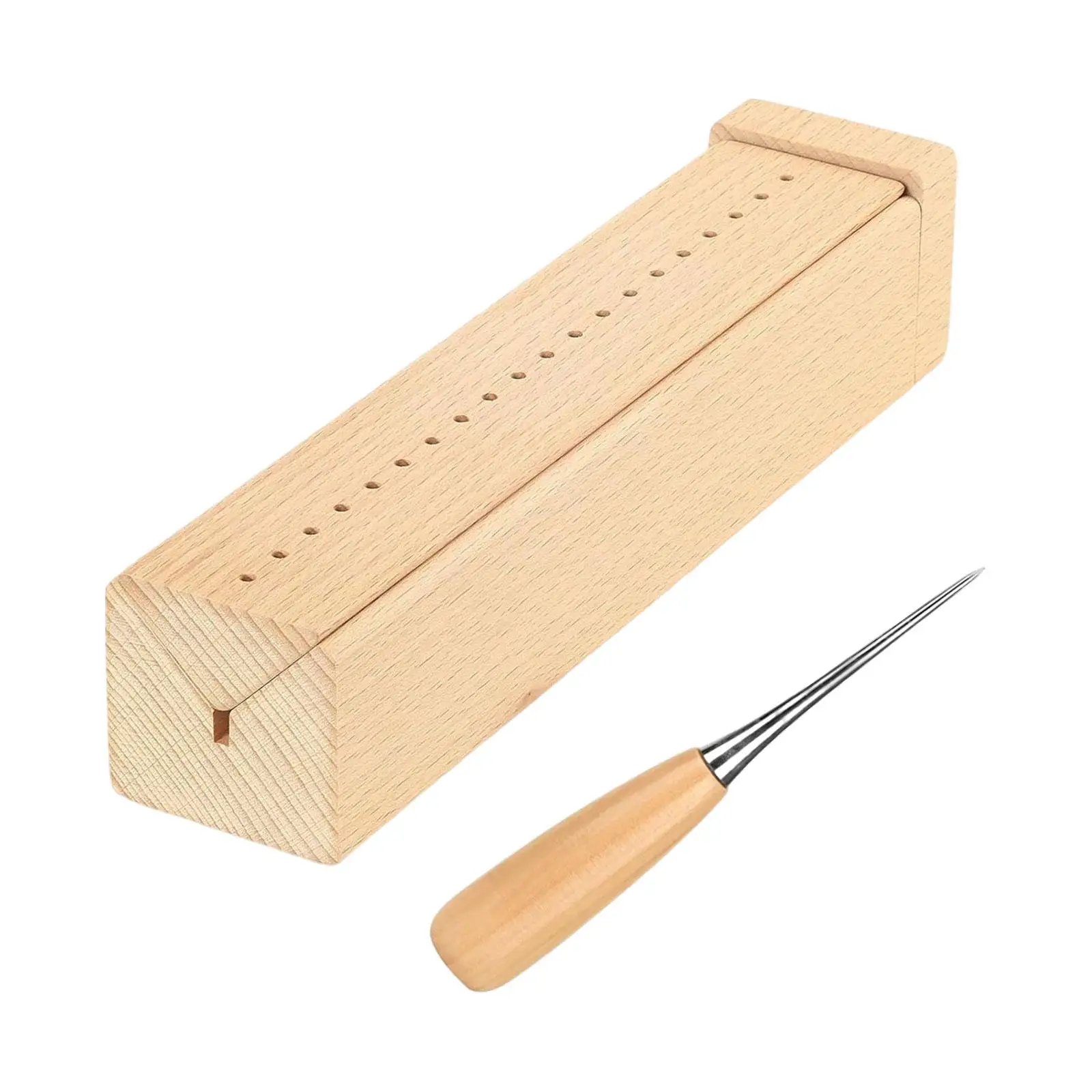 Bookbinding Punching Cradle Wood Material Piercing Guide for Handmade Gift Repair Journal Binder