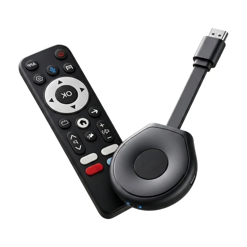 A42T-T19 4K Android 14 Smart TV Stick Voice Remote Set-Top Box