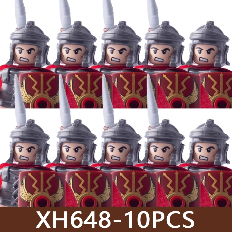 Mittelalterliche Militärfiguren Römischer Soldat Bausteine Burg Ritter Kreuzfahrer Kommandant Wikinger Ägyptischer Krieger Bausteine Spielzeug Geschenke