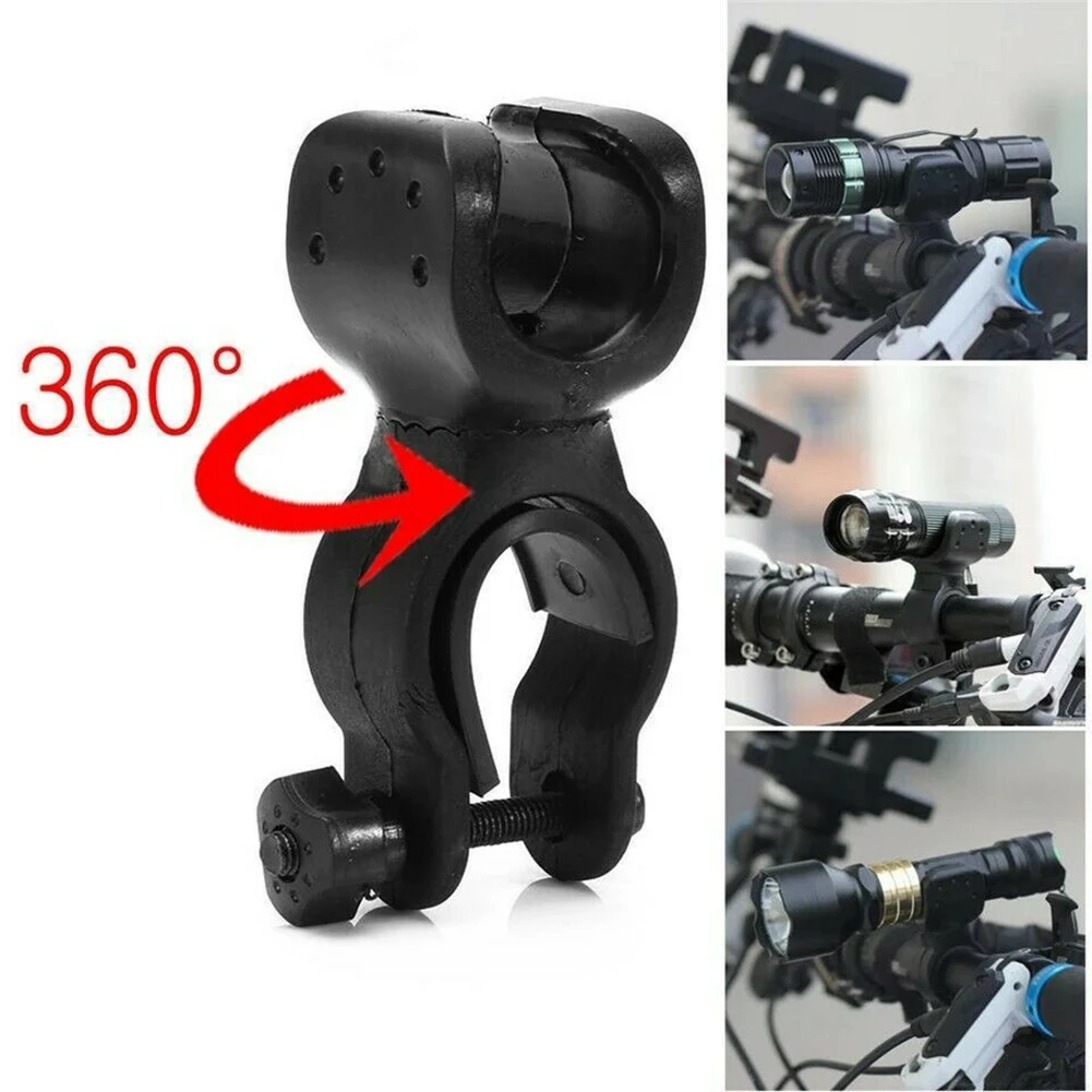 1x Easy Rotation Bicycle Mount Road Bike Headlight Flash Light Torch Holder Mounting Bracket Headlamp Cycling Accessories