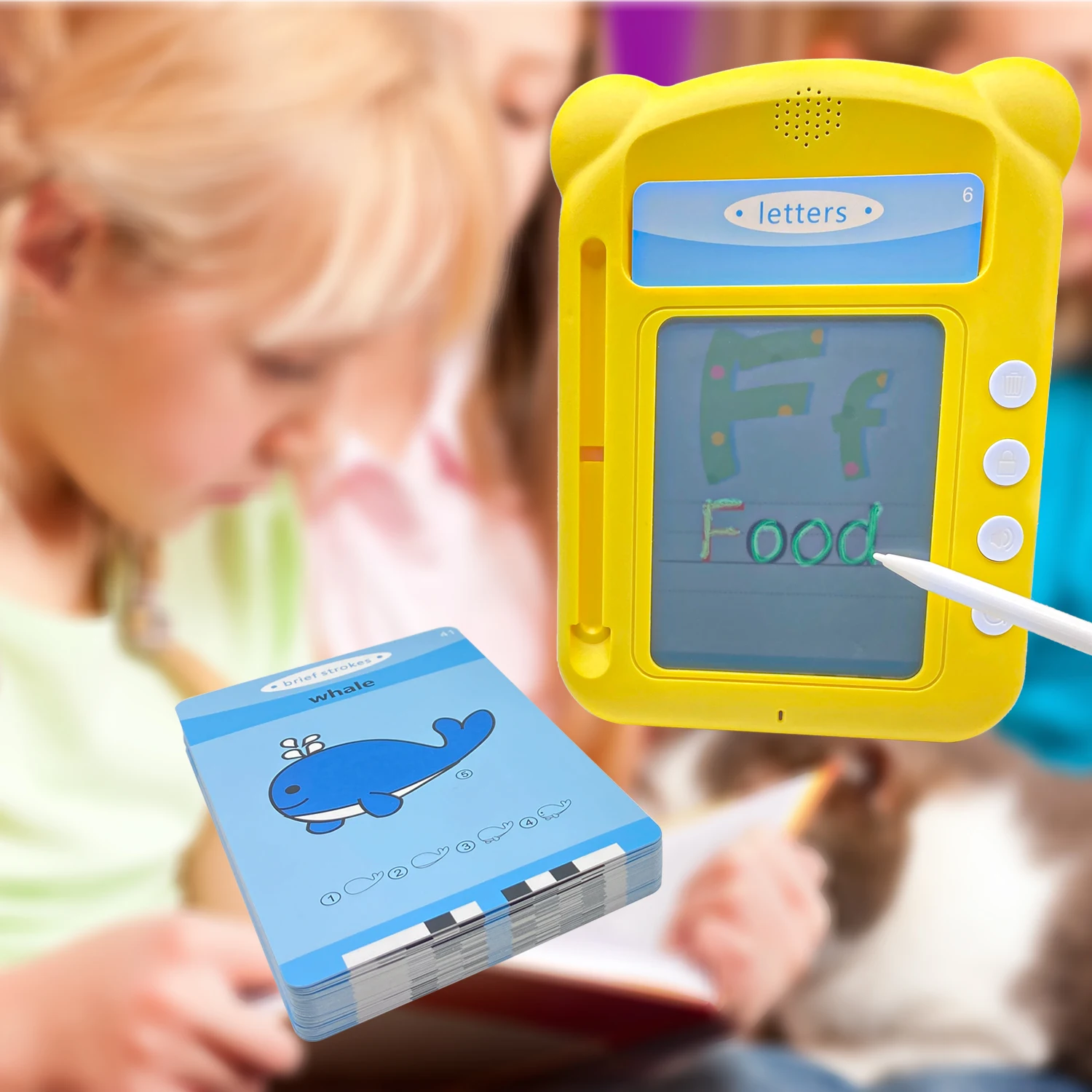 Aprendizagem de Inglês Machine Toy for Children, Sight Words, Talking Flash Cards, Desenho Infantil, Pronúncia, Early Educational Toys