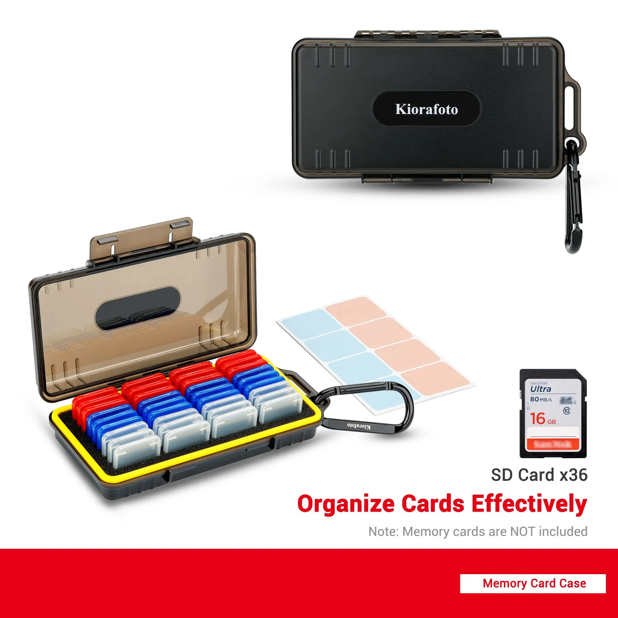 

Жесткая SD-карта памяти, оригинальный прозрачный держатель для карт памяти SD, SDXC, SDHC, 36 шт./упаковка