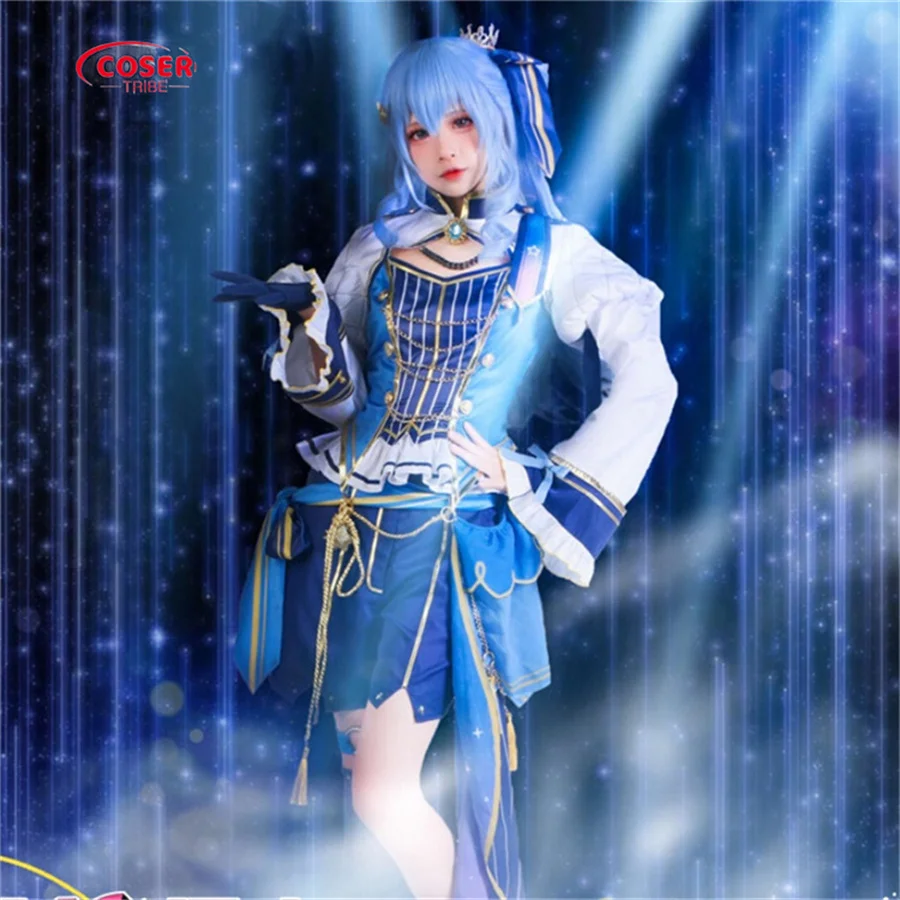 COSER TRIBE Anime Game NIJISANJ Hosimati Suisei brilliant playful luxurious Halloween Carnival Role CosPlay Costume Complete Set