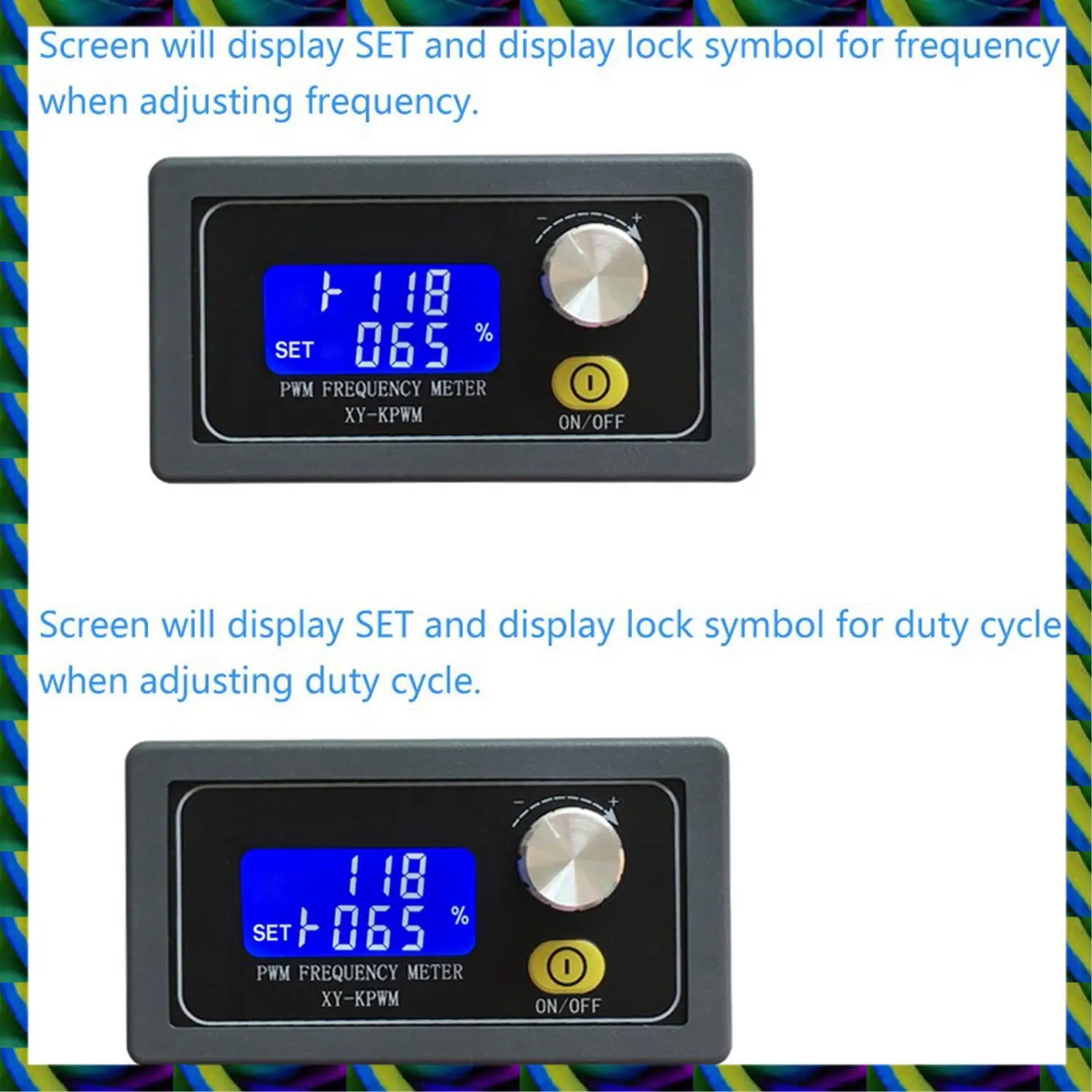 Daily 2 Pcs 1HZ-150KHZ Digital Display PWM Pulse Frequency Duty Ratio Square Wave Rectangular Signal Generator Gray & Black