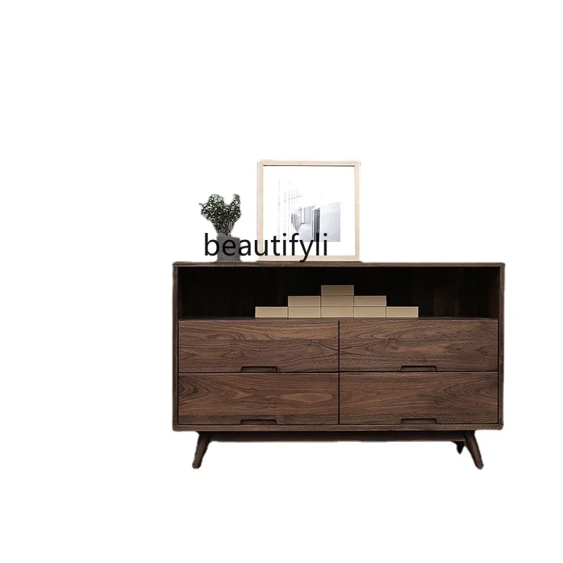 Solid Wood Sideboard Living Room Display Cabinet Simple Modern Pastoral Equipment Sideboard drawer furniture