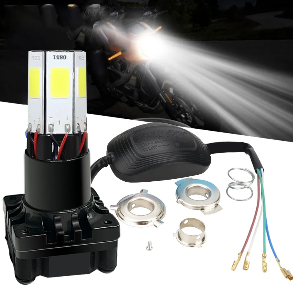 Motorcycle Headlight H4 LED Headlight Bulbs 24W 22W High Low Beam LED For Motorcycle Light 2500LM M3S Moto LED Headlamp 12V