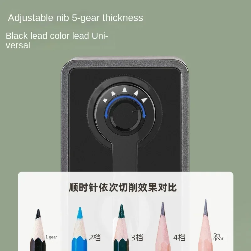 Adjustable Pencil Sharpener with Long Lasting Blade Hand Crank Table Sharpeners Machine Stationery