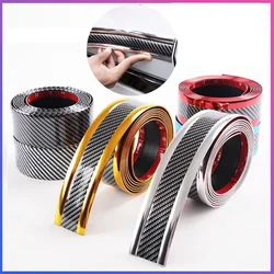 Car Anti Scratch Stickers Carbon Fiber Auto Door Sill Bumper Trunk Anti-collision Strip Threshold Protector Film Exterior Parts